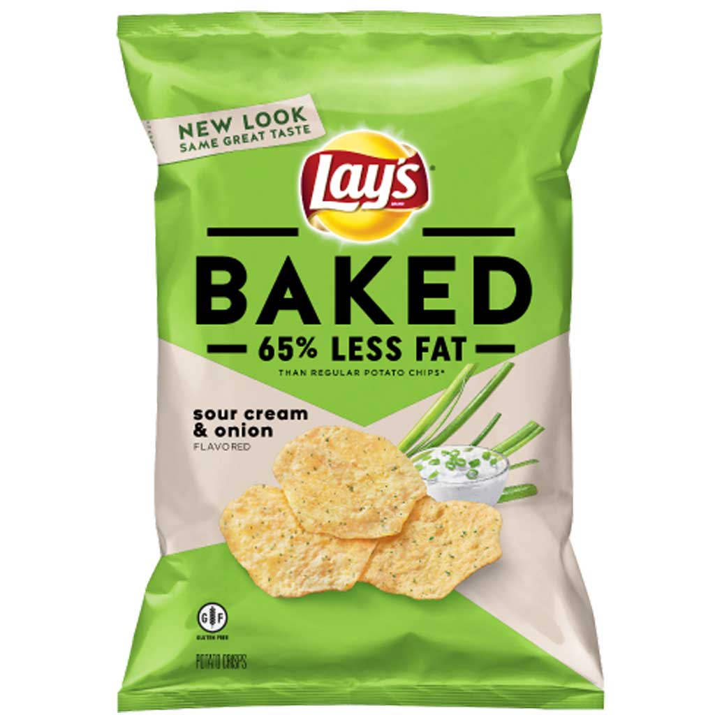 Lay's Oven Baked Sour Cream & Onion Potato Crisps for Healthy Snack Delivery