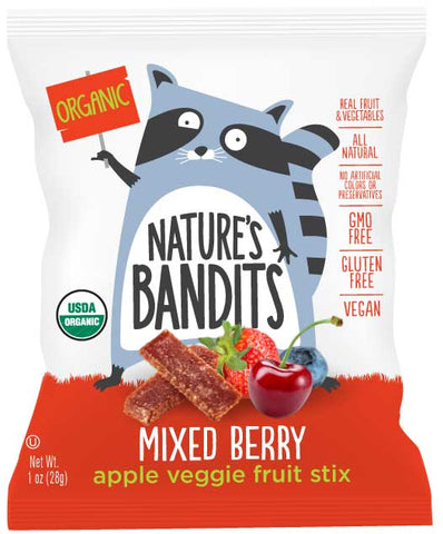 Nature's Bandits Mixed Berry Apple Veggie Fruit Stix